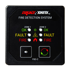 Fireboy-Xintex Two Zone Detection Alarm Panel - 2-5/8" Display - 12/24V DC [FBD-2-R]