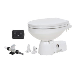 Jabsco Quiet Flush E2 Fresh Water Toilet Regular Bowl - 12V Soft Close Lid [38045-4192RSP]