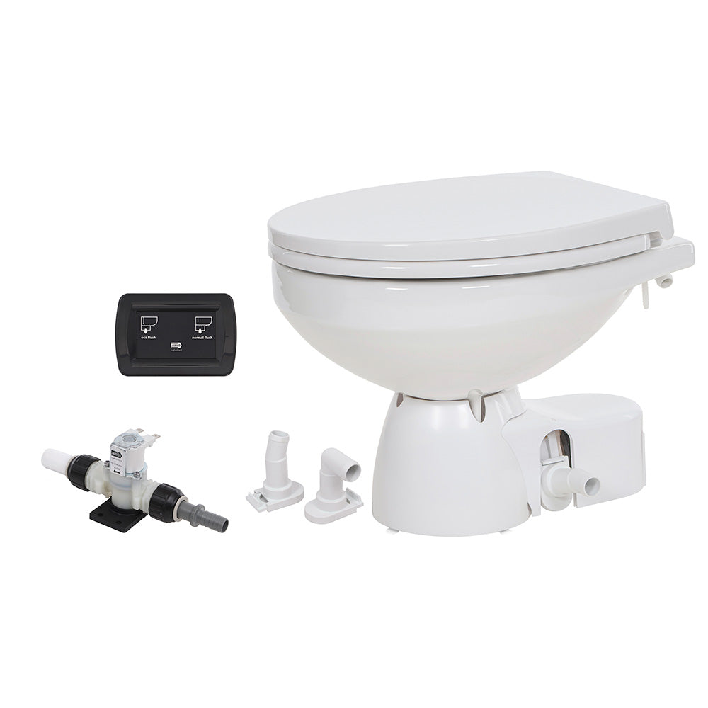 Jabsco Quiet Flush E2 Fresh Water Toilet Regular Bowl - 24V Soft Close Lid [38045-4194RSP]