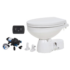 Jabsco Quiet Flush E2 Raw Water Toilet Regular Bowl - 12V Soft Close Lid [38245-4192RSP]