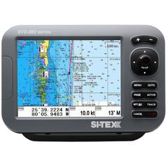 SI-TEX GPS Chart-Dual Frequency 600W Sonar System - 8 Color LCD w/Internal GPS Antenna C-MAP 4D Card [SVS-880CF+]