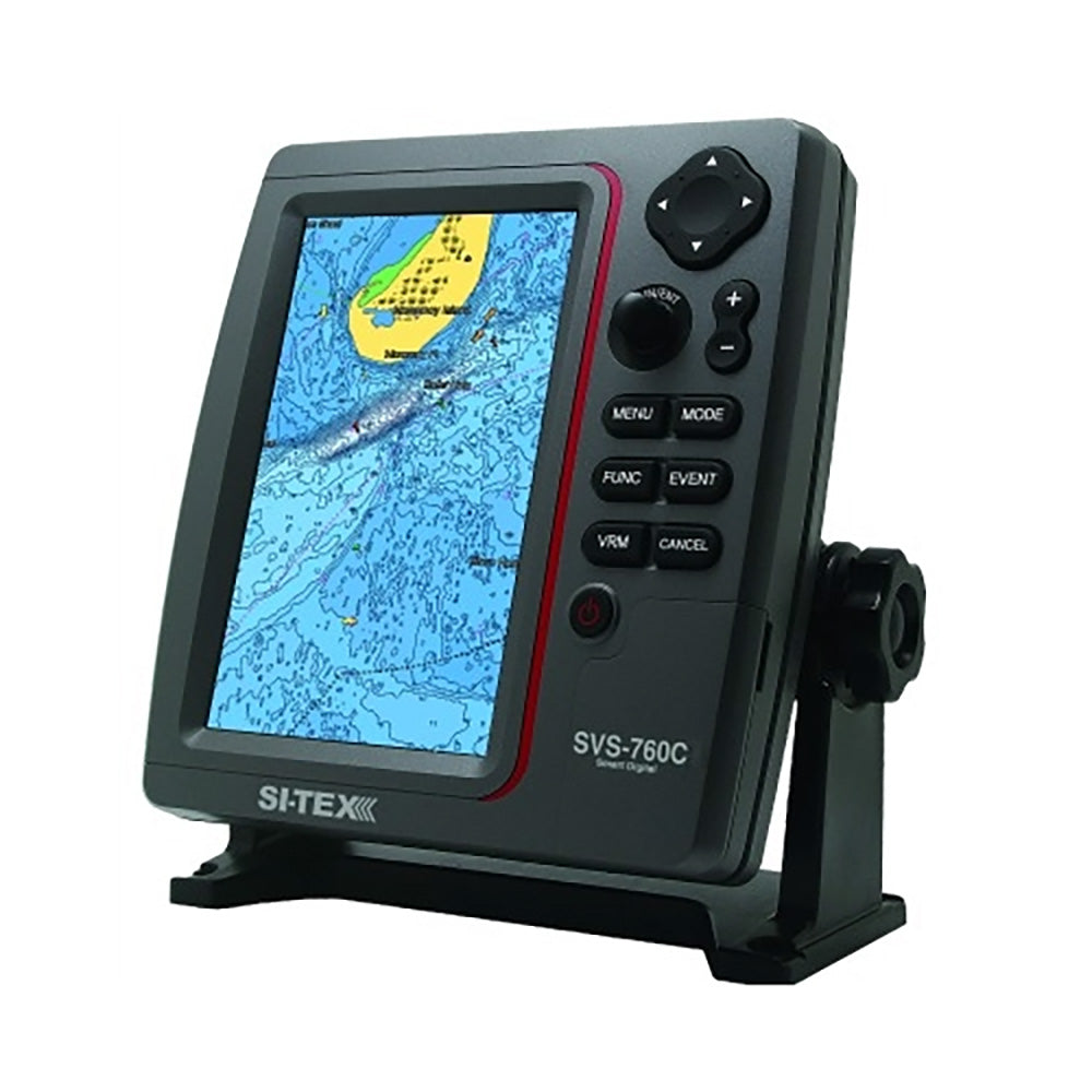 SI-TEX Standalone 7 GPS Chart Plotter System w/Color LCD, External GPS Antenna C-MAP 4D Card [SVS-760C+]