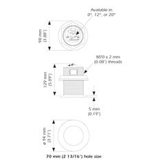 Airmar B75HW High Wide Chirp Transducer - 12 Degree Deadrise, 600W Thru Hull [B75C-12-HW-MM]