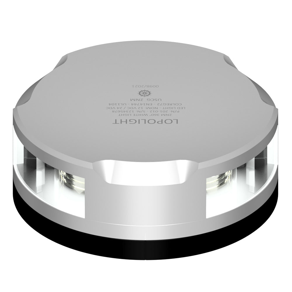 Lopolight 360-Degree Anchor Light - 2NM - Silver Housing w/FB Base [201-012-FB]