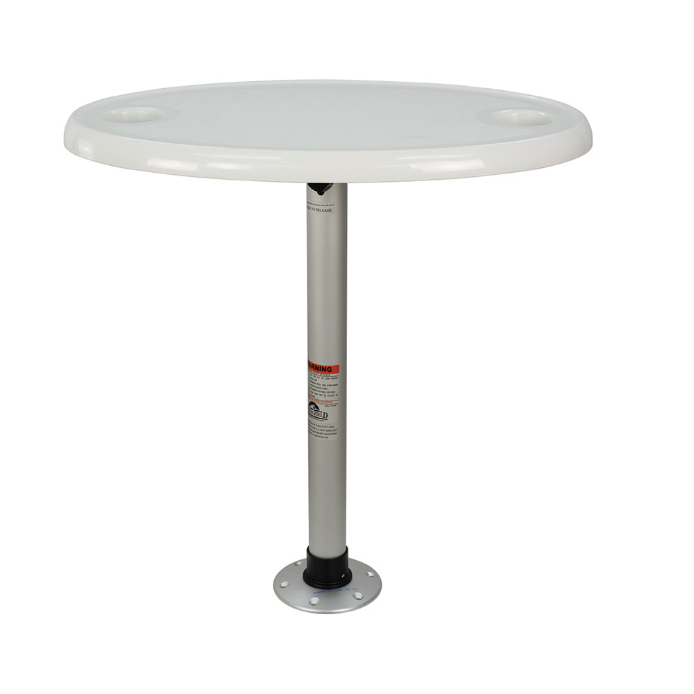 Springfield Thread-Lock Electrified Oval Table Package w/LED Lights USB Ports [1691227-L1]