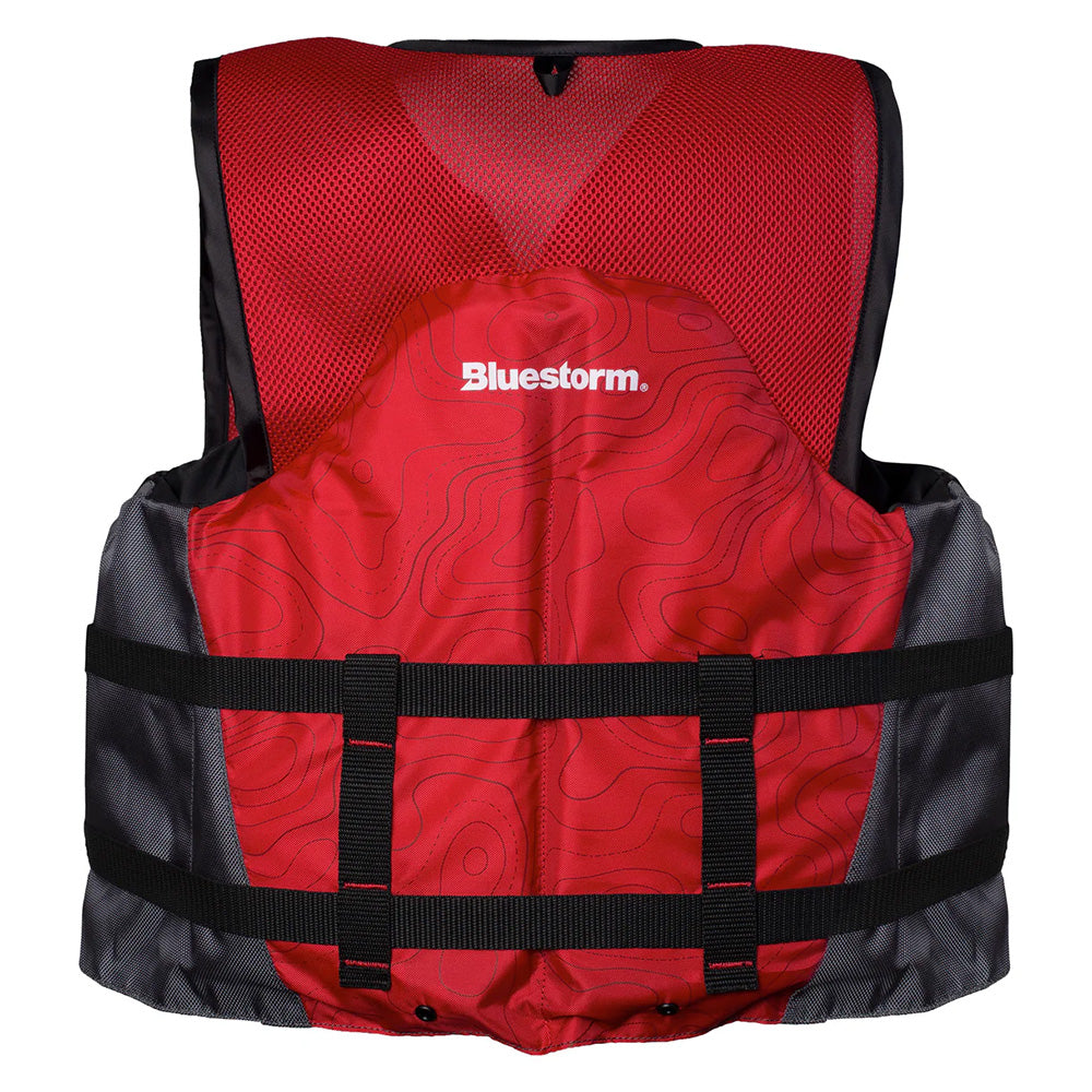 Bluestorm Sportsman Adult Mesh Fishing Life Jacket - Nitro Red - S/M [BS-105-FDC-S/M]