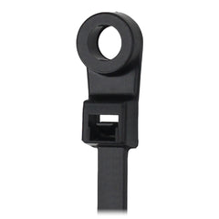 Pacer 8" Cable Tie w/Mounting Ring - Black - 50lb Tensile Strength - 2" Bundle Diameter - 100 Piece Bag [CTMR2S-100BK]