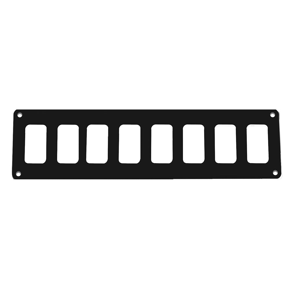 Pacer Switch Panel - 8 Switch 1 Row - 12.5" x 2.75" - Black Powder Coated Aluminum [PSC-81-BK]