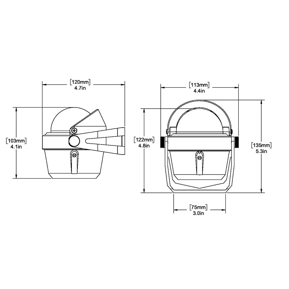 Ritchie RA-91 RitchieAngler Compass - Bracket Mount - Gray [RA-91]