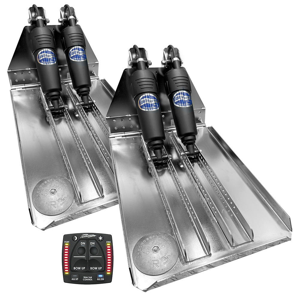 Bennett Marine BOLT 14x23 Dual Electric Trim Tab System w/One Box Indication Unit [BOLT1423HD-OBI]