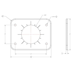 TACO Grand Slam 300 Universal Backing Plate f/GS-300  GS-390 - Pair [BP-0300BSY-1]