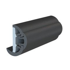 TACO SuproFlex Rub Rail Kit w/Flex Vinyl Overlay Insert - 2"H x 1-1/4"W x 60'L - Black w/Black Insert [V11-9993BBK60-2]