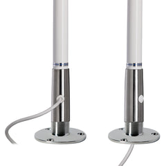 Scout Titan Series 4' White VHF Antenna 3dB Stainless Steel Ferule w/5M RG-58 Includes PL-259 [PF AN NVHF00044T]