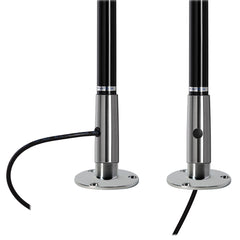 Scout Titan Series 4' Black VHF Antenna 3dB Stainless Steel Ferule w/5M RG-58 Includes PL-259 [PF AN NVHF00045T]