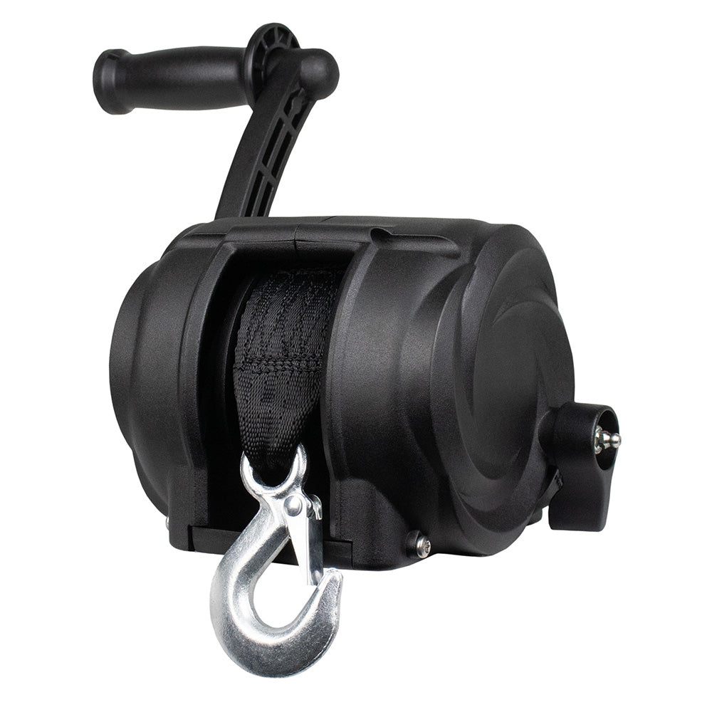 Powerwinch Premier Series Winch 2000lb, 8", Crank Arm - Carbon Black [21300-W-2000-8-B-R]