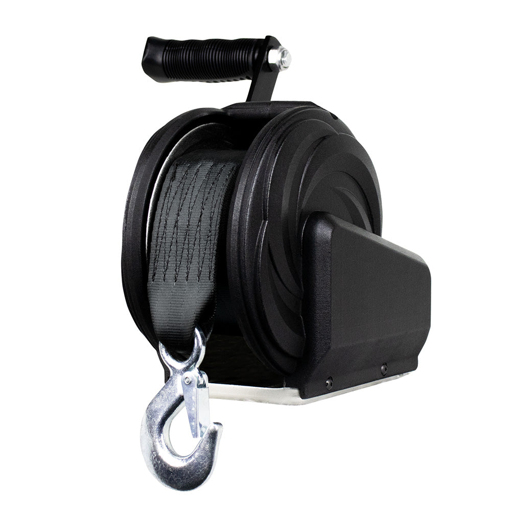 Powerwinch Select Series Winch 800lb, 8" Crank Arm - Carbon Black [21400-W-0800-8-B-R]
