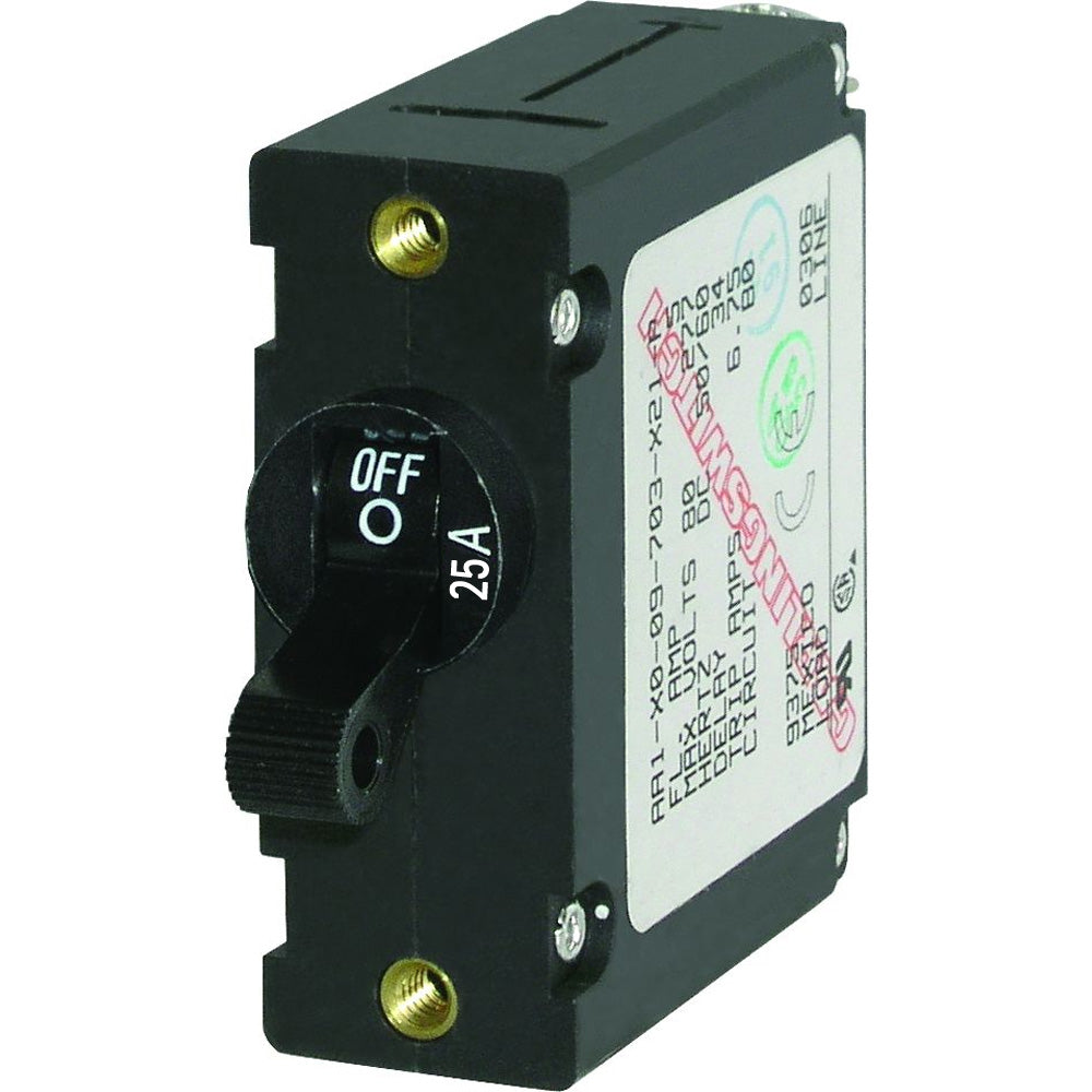 Blue Sea 7216 AC / DC Single Pole Magnetic World Circuit Breaker - 25 Amp [7216]