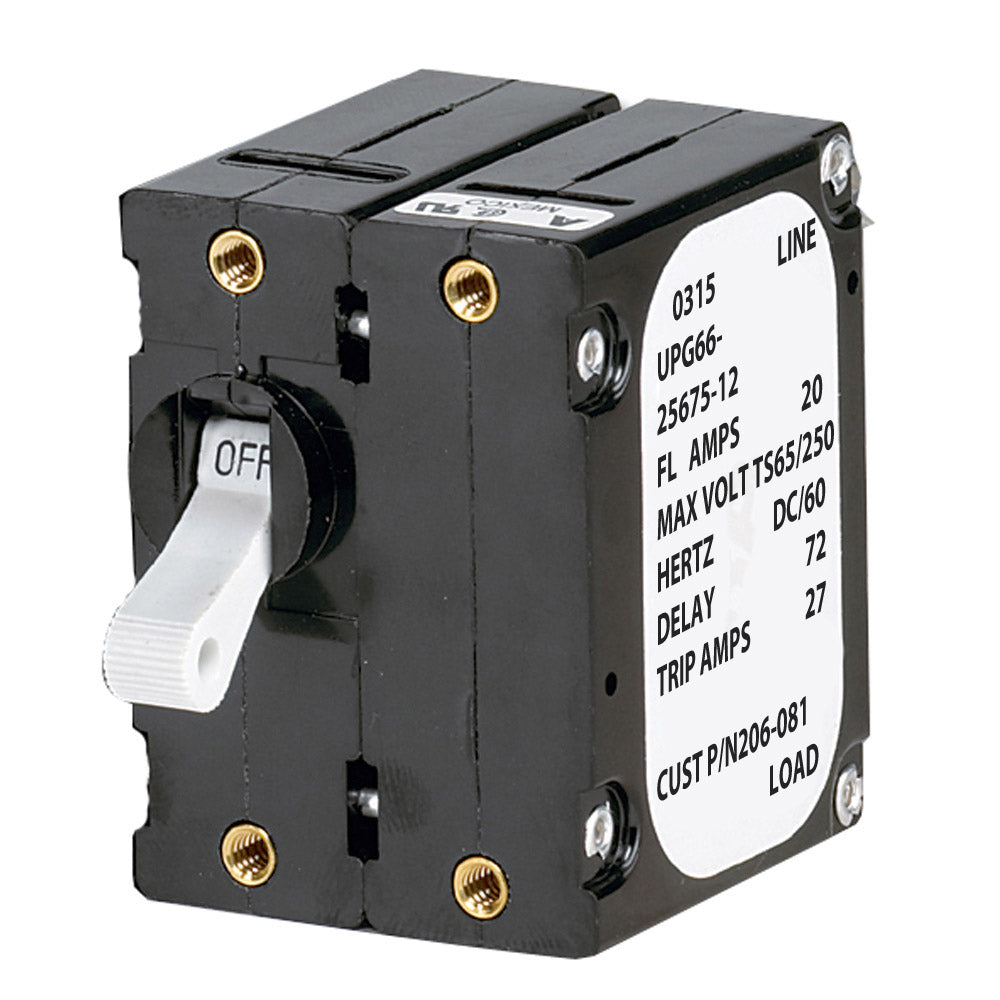 Paneltronics 'A' Frame Magnetic Circuit Breaker - 25 Amps - Double Pole [206-082S]