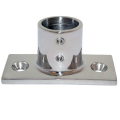 Whitecap " O.D. 90 Degree 2-Hole Rectangle Base SS Rail Fitting [6194]