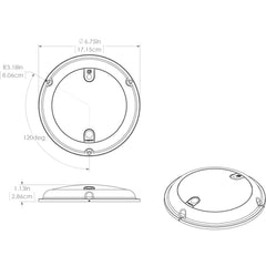 Lumitec TouchDome - Dome Light - Polished SS Finish - 2-Color White/Blue Dimming [101097]