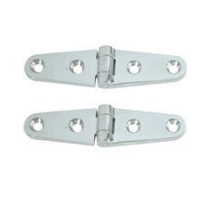 Whitecap Strap Hinge - CP/Brass - 4" x 1" - Pair [S-604]