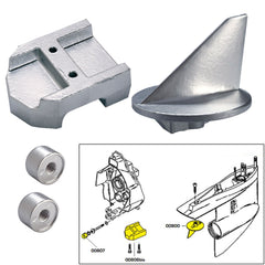 Tecnoseal Anode Kit w/Hardware - Mercury Alpha 1 Gen 1 - Zinc [20800]