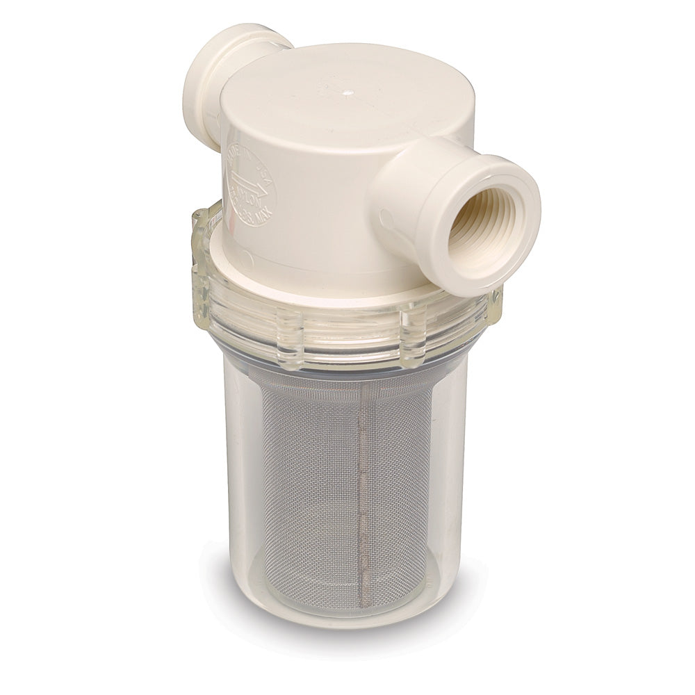 Shurflo by Pentair 1/2" Raw Water Strainer w/Bracket Fittings - 50 Mesh Screen [253-121-01]