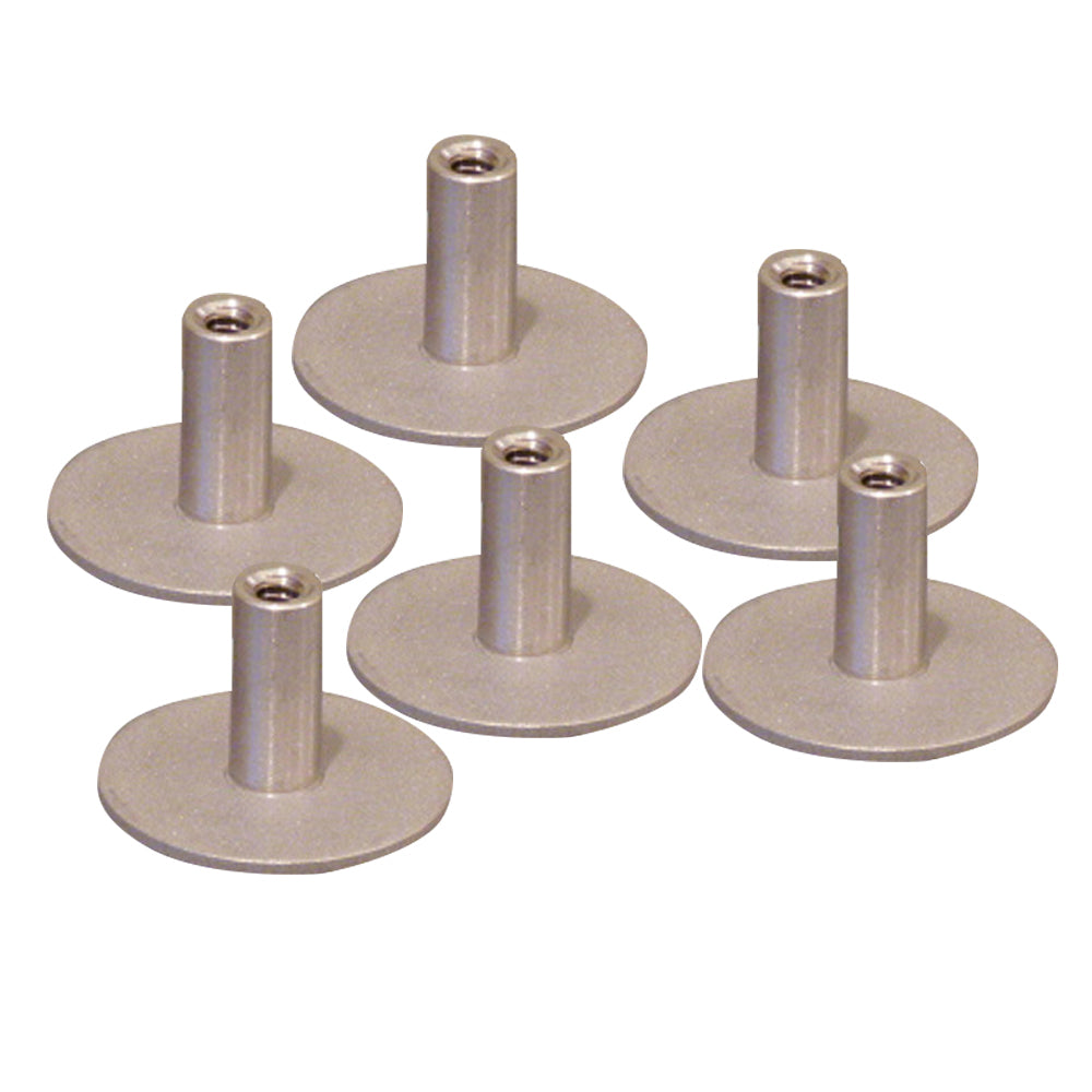 Weld Mount Stainless Steel Standoff 1.25" Base 1/4" x 20 Thread .75 Tall - 6-Pack [142012304]