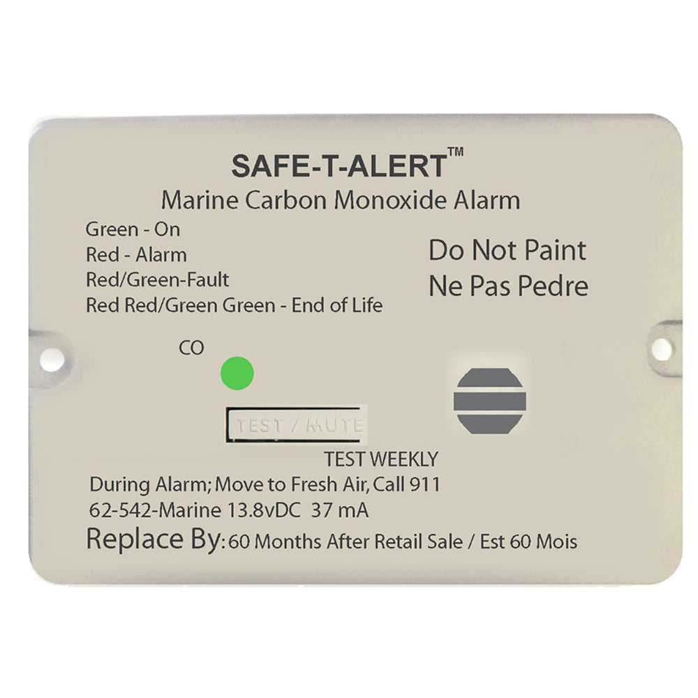 Safe-T-Alert 62 Series Carbon Monoxide Alarm w/Relay - 12V - 62-542-Marine-RLY-NC - Flush Mount - White [62-542-MARINE-RLY-NC]