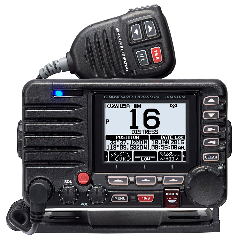 Standard Horizon Quantum GX6000 25W Commercial Grade Fixed Mount VHF w/NMEA 2000, Integrated AIS receiver, Speaker Mic [GX6000]