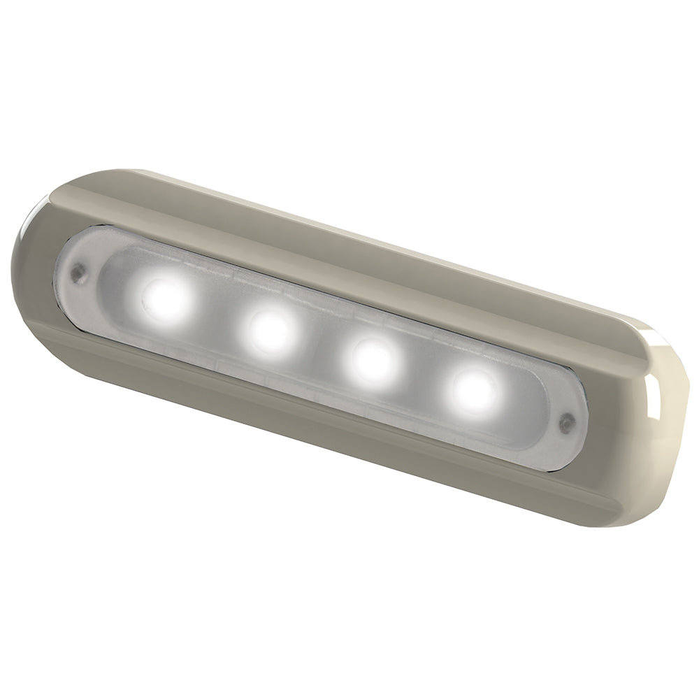 TACO 4-LED Deck Light - Flat Mount - White Housing [F38-8800W-1]