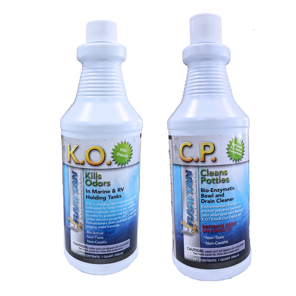 Raritan Potty Pack w/K.O. Kills Odors C.P. Cleans Potties - 1 of Each - 32oz Bottles [1PPOT]