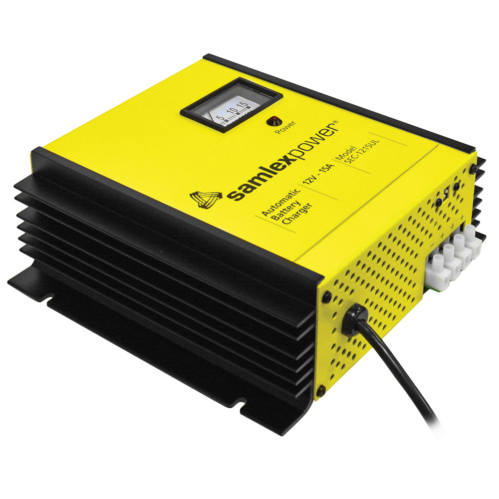 Samlex 15A Battery Charger - 12V - 3-Bank - 3-Stage w/Dip Switch Lugs [SEC-1215UL]