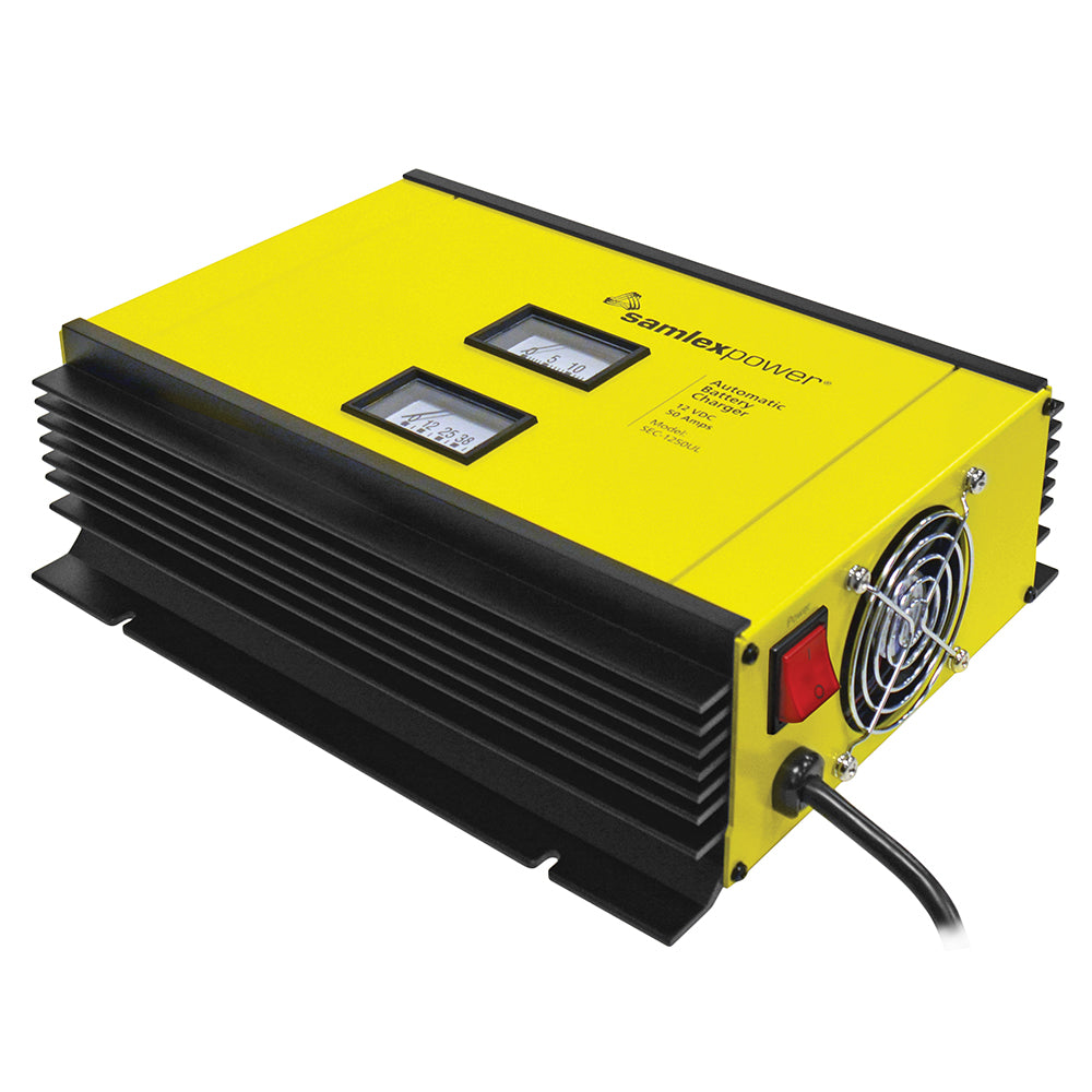 Samlex 50A Battery Charger - 12V - 2-Bank - 3-Stage w/Dip Switch Lugs - Includes Temp Sensor [SEC-1250UL]