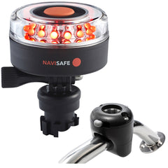 Navisafe Navilight All RED 360 2NM w/Navimount Base Rail Mount - Black [045KIT]