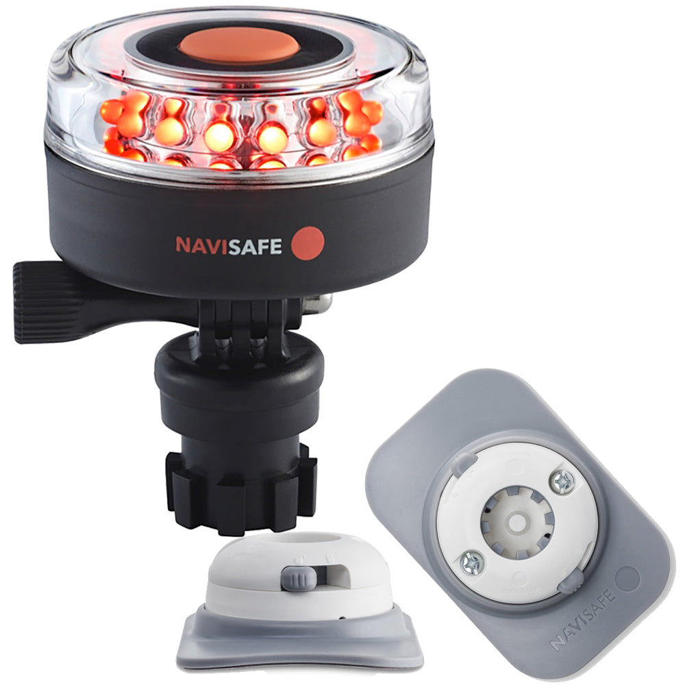 Navisafe Navilight All RED 360 2NM w/Navimount Base RIB Mount - White [045KIT4]