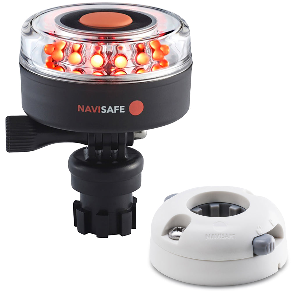 Navisafe Navilight All RED 360 2NM w/Navimount Base Horizontal Mount - White [045KIT5]