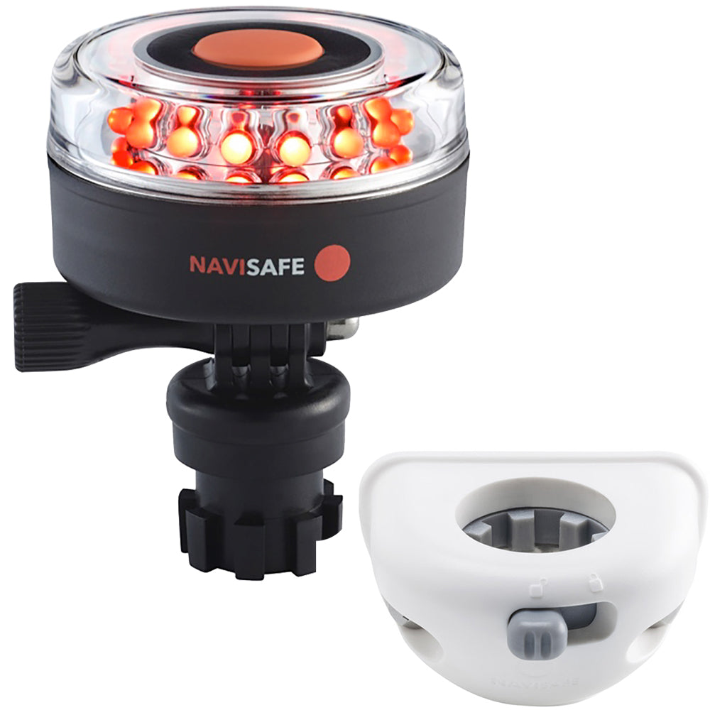 Navisafe Navilight All RED 360 2NM w/Navimount Base Vertical Mount - White [045KIT6]