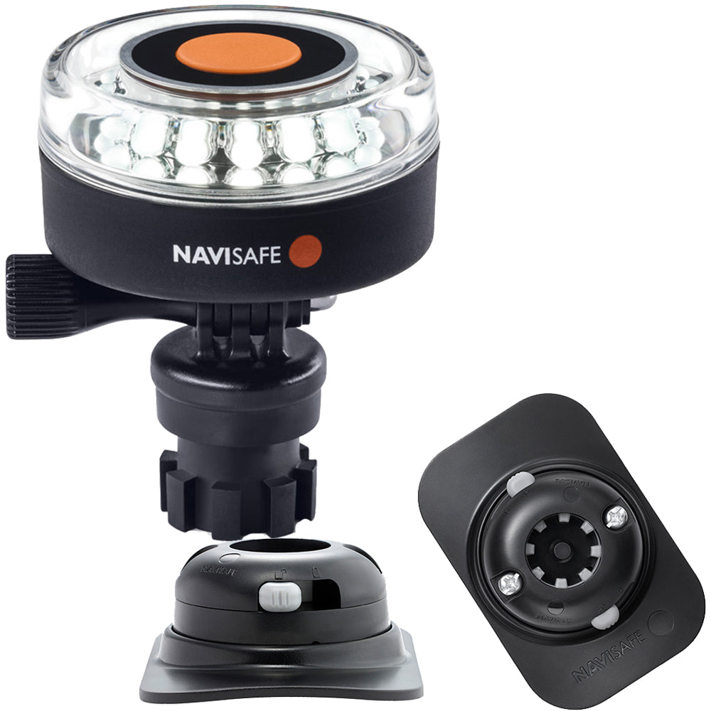 Navisafe Navilight 360 2NM White w/Navimount Base RIB Mount - Black [040KIT2]