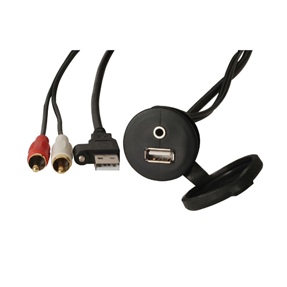 Fusion MS-CBUUSB3.5 Panel Mount USB 3.5mm Headphone Jack [010-12381-00]