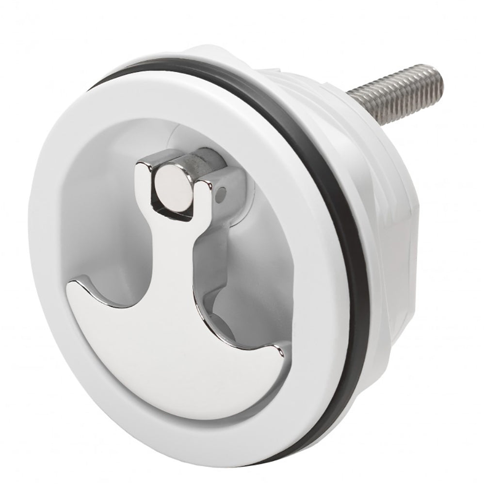 Whitecap Compression Handle CP Zamac/White Nylon No Lock Fresh Water Use Only [S-1417WC]