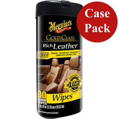 Meguiars Gold Class Rich Leather Cleaner Conditioner Wipes *Case of 6* [G10900CASE]