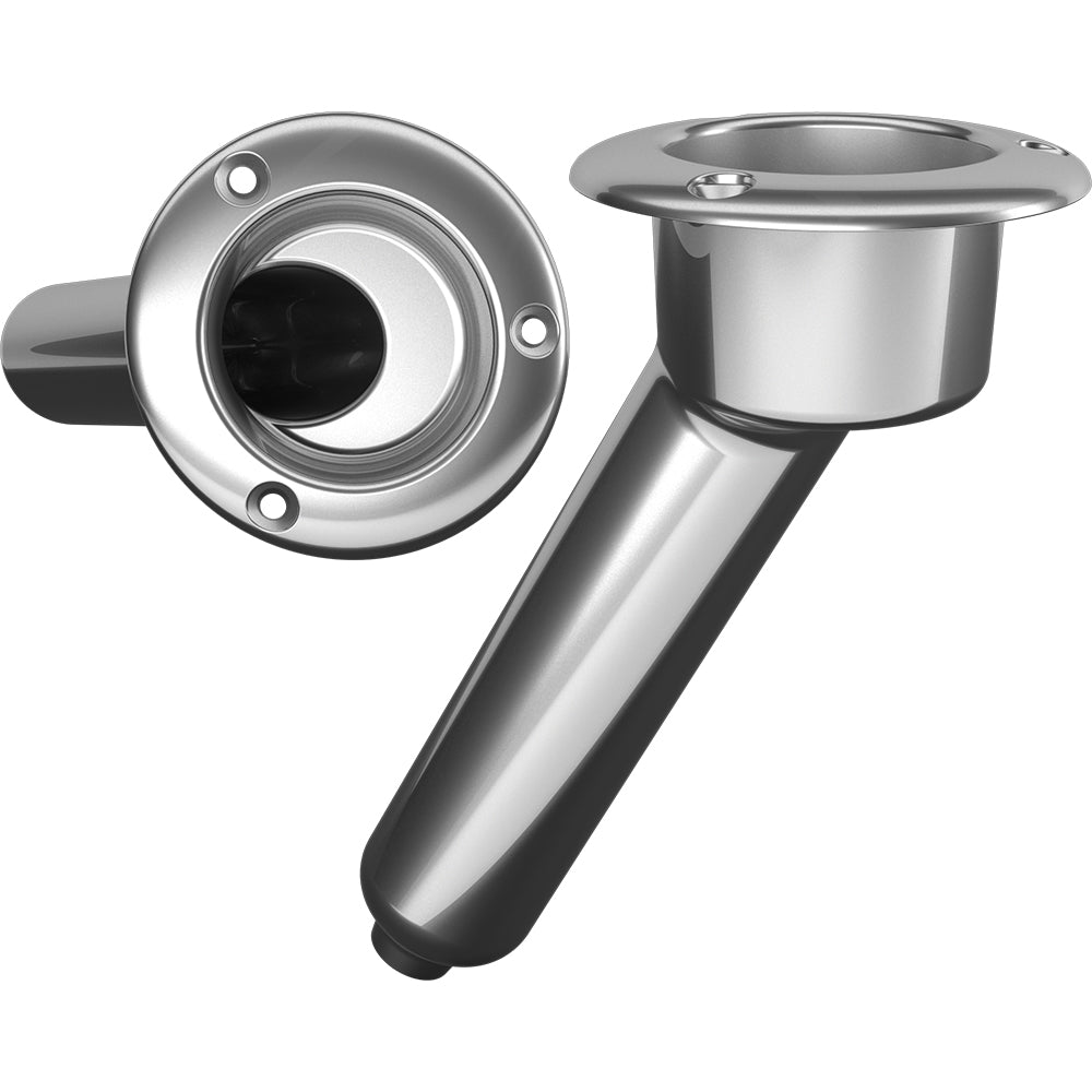 Mate Series Stainless Steel 30 Rod Cup Holder - Drain - Round Top [C1030D]