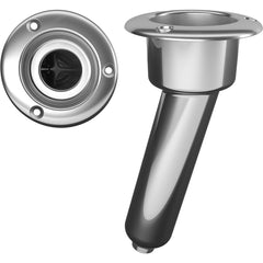 Mate Series Stainless Steel 15 Rod Cup Holder - Drain - Round Top [C1015D]