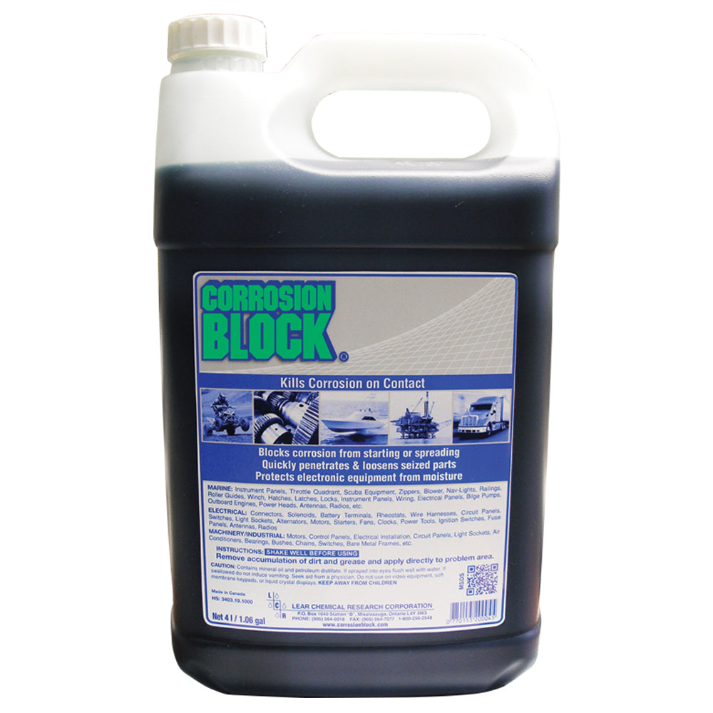 Corrosion Block Liquid 4-Liter Refill - Non-Hazmat, Non-Flammable Non-Toxic [20004]