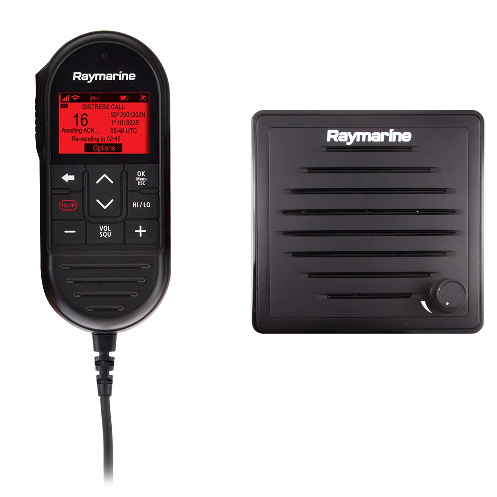 Raymarine Ray90 Wired Second Station Kit w/Passive Speaker, RayMic Wired Handset RayMic Extension Cable - 10M [T70432]