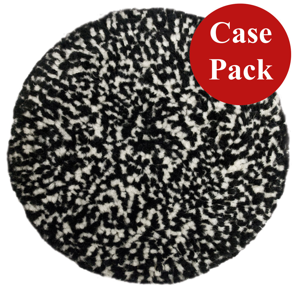 Presta Wool Compounding Pad - Black White Heavy Cut - *Case of 12* [890146CASE]