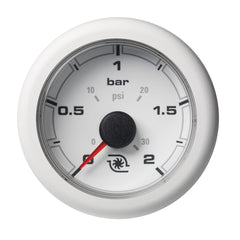 Veratron 52MM (2-1/16") OceanLink Boost Pressure Gauge - 2 Bar/30PSI - White Dial Bezel [A2C1066150001]