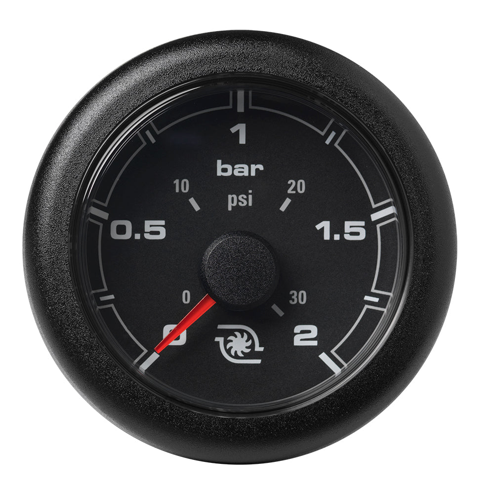 Veratron 52MM (2-1/16") OceanLink Boost Pressure Gauge - 2 Bar/30 PSI - Black Dial Bezel [A2C1066140001]