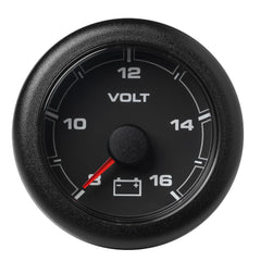 Veratron 52MM (2-1/16") OceanLink Battery Voltage Gauge - 8 to 16 V - Black Dial Bezel [A2C1066100001]